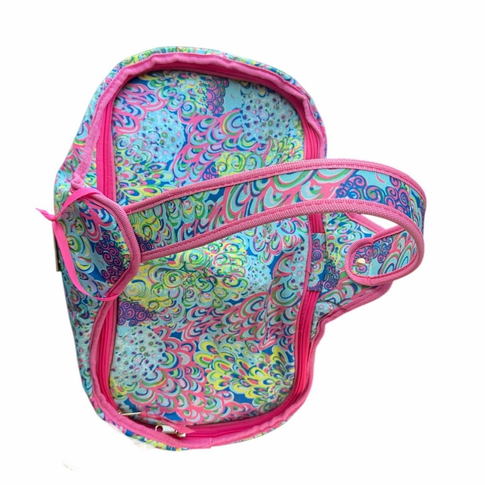 Lilly Pulitzer Insulated Cooler Bag Bright Multicolor Print Zip Top - Picture 7 of 12
